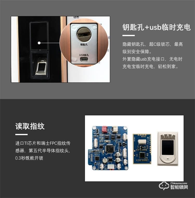 高卡獅智能鎖 KY-128家用防盜門密碼鎖