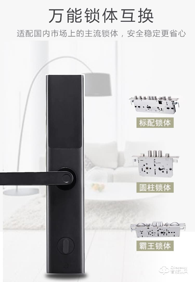 艾仕臣智能鎖 AS-006家用防盜門一握開大門鎖