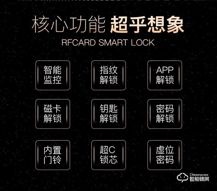 艾仕臣智能鎖 AS-001防盜門可視智能密碼鎖