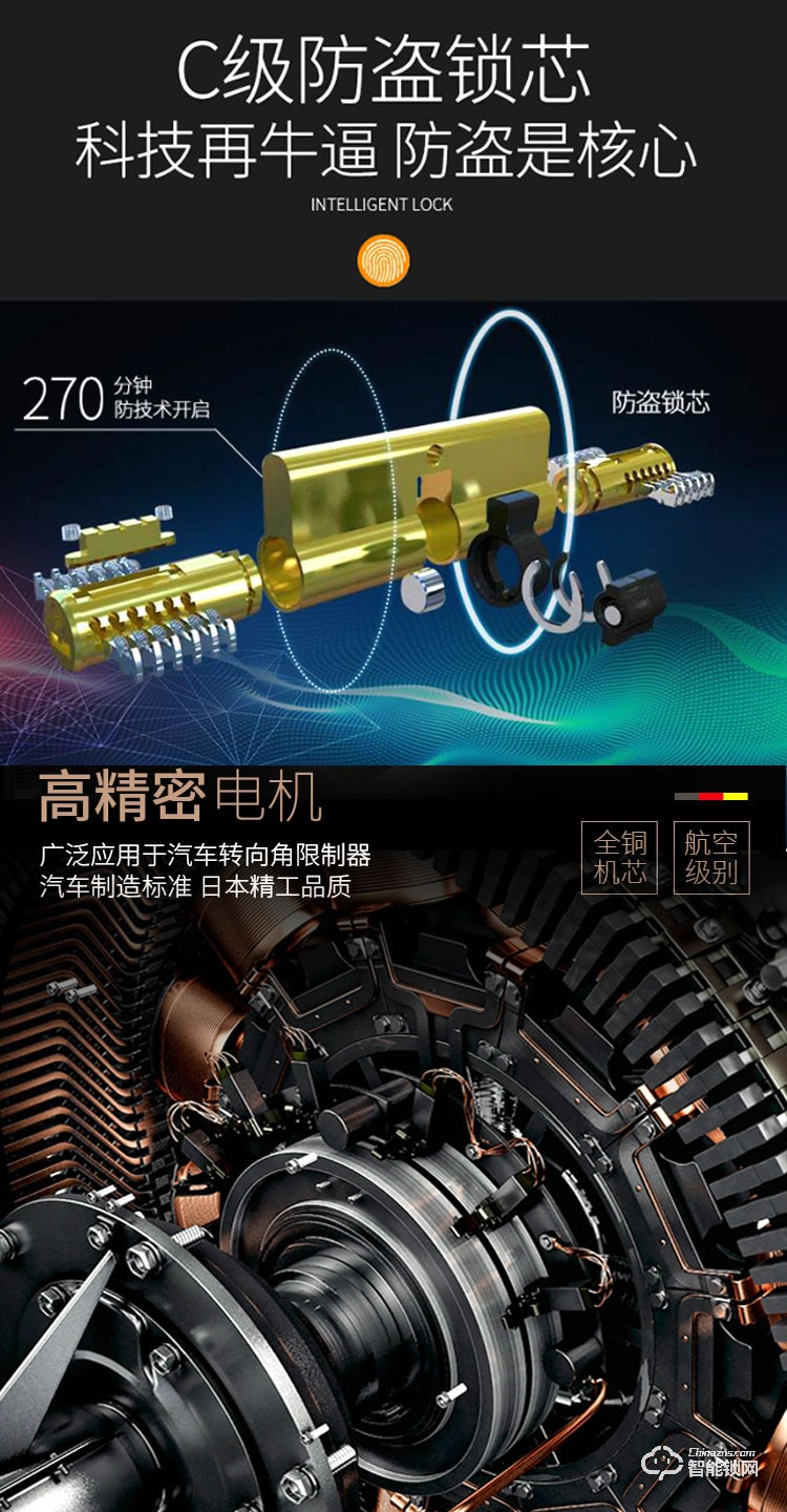 艾仕臣智能鎖 AS-008家用防盜門可視遠程鎖