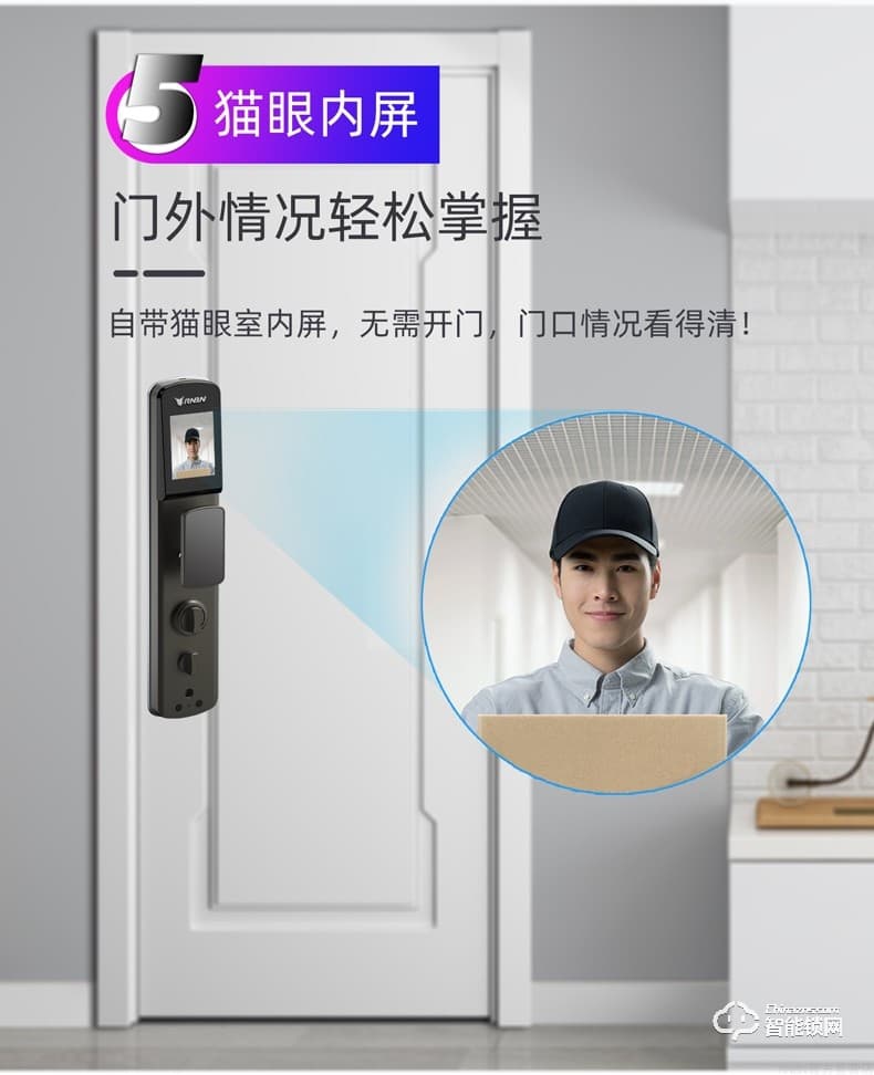 RNBN智能鎖 K10全自動(dòng)人臉識(shí)別智能鎖密碼鎖