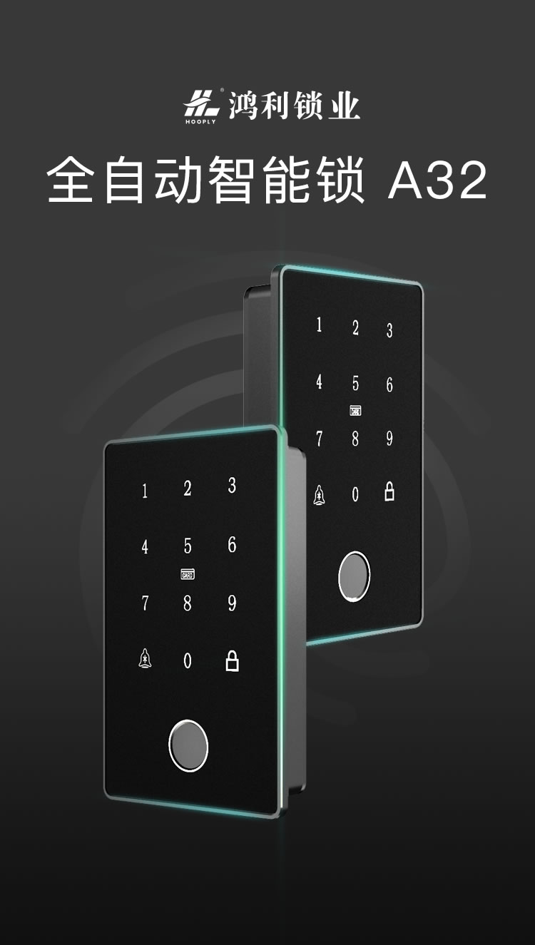 鴻利智能鎖 A33全自動(dòng)智能門(mén)鎖