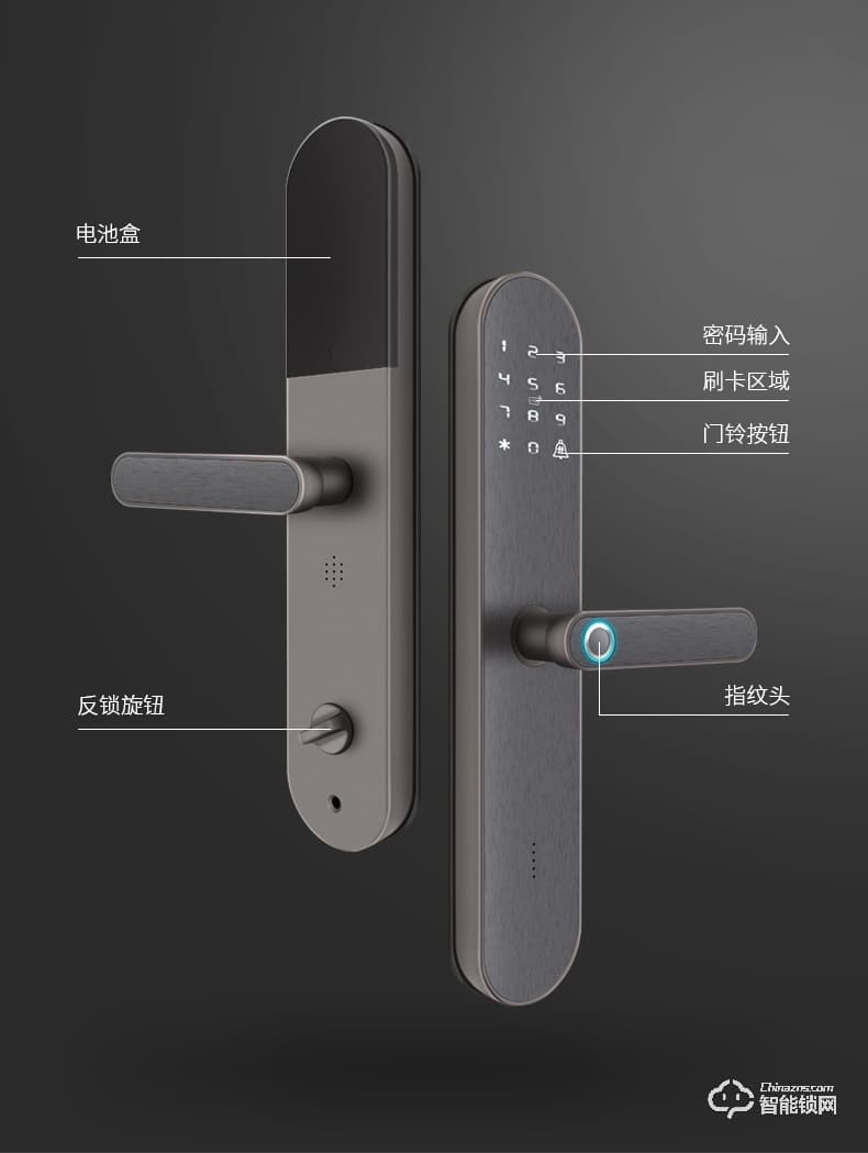 互威智能鎖 360家用防盜門密碼智能鎖