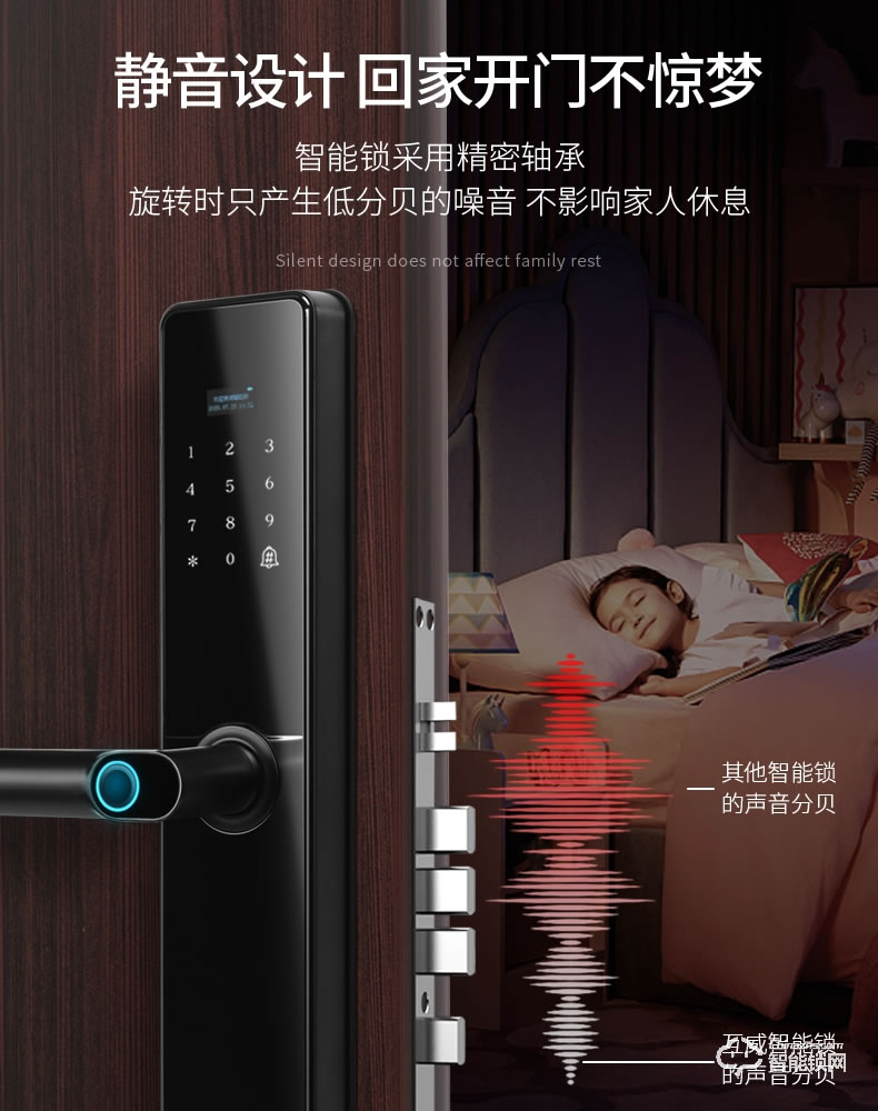 互威智能鎖 368家用防盜門入戶門智能鎖