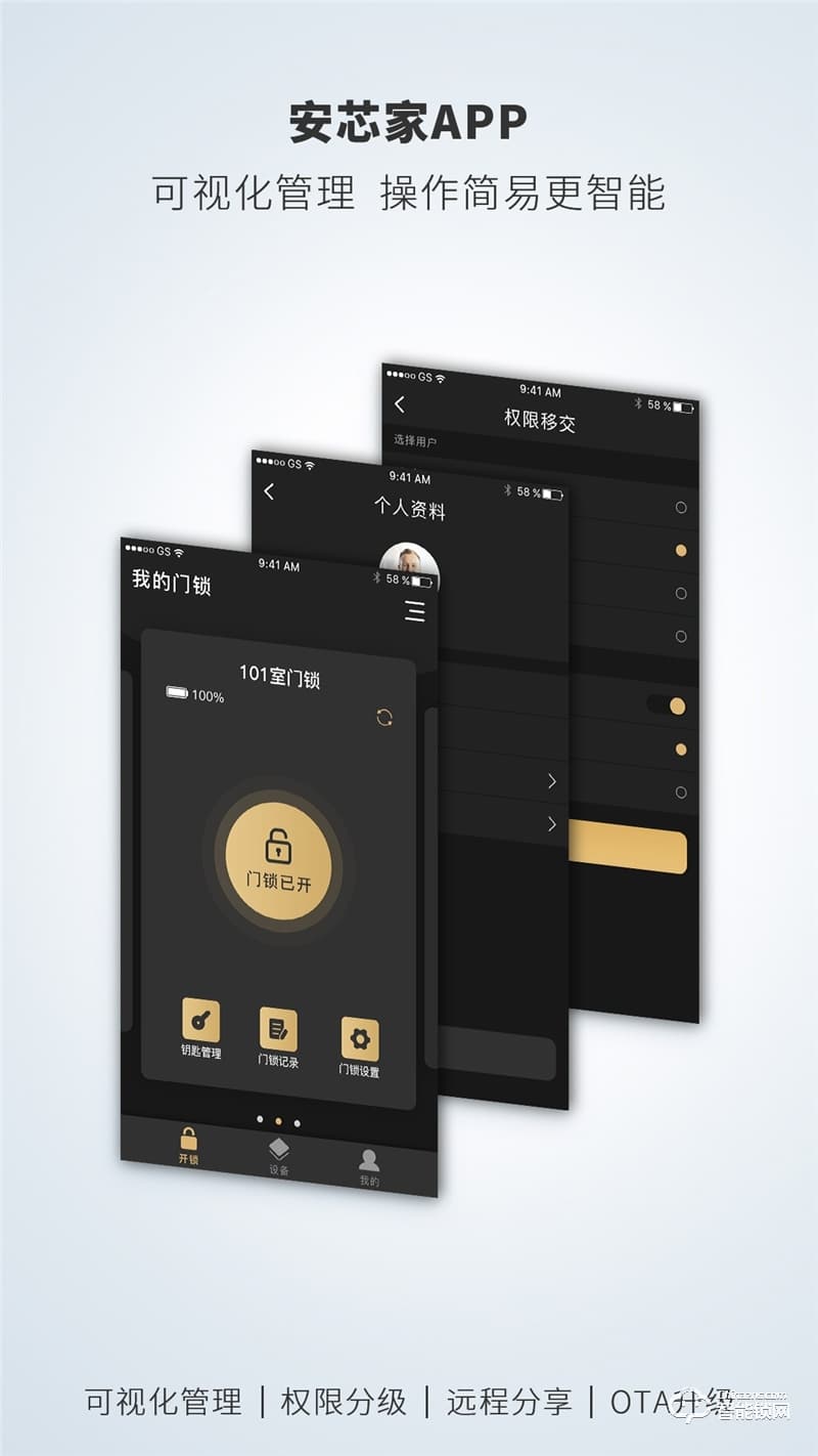 紫光安芯智能鎖 S1家用防盜門防貓眼電子門鎖