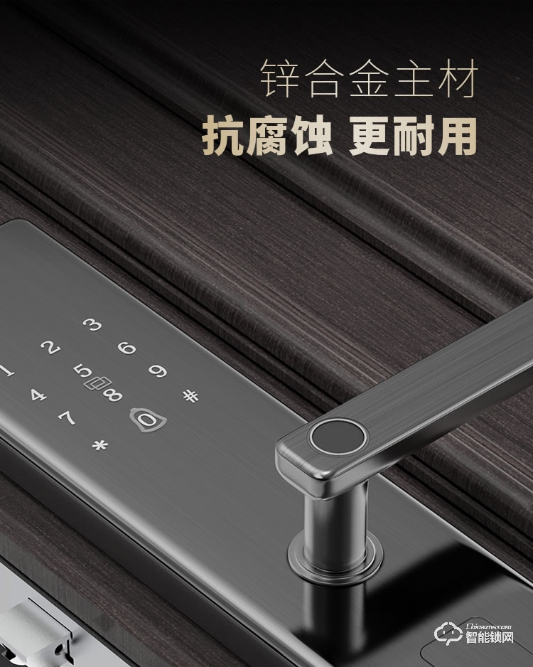 紫光安芯智能鎖 家用防盜門密碼電子門鎖