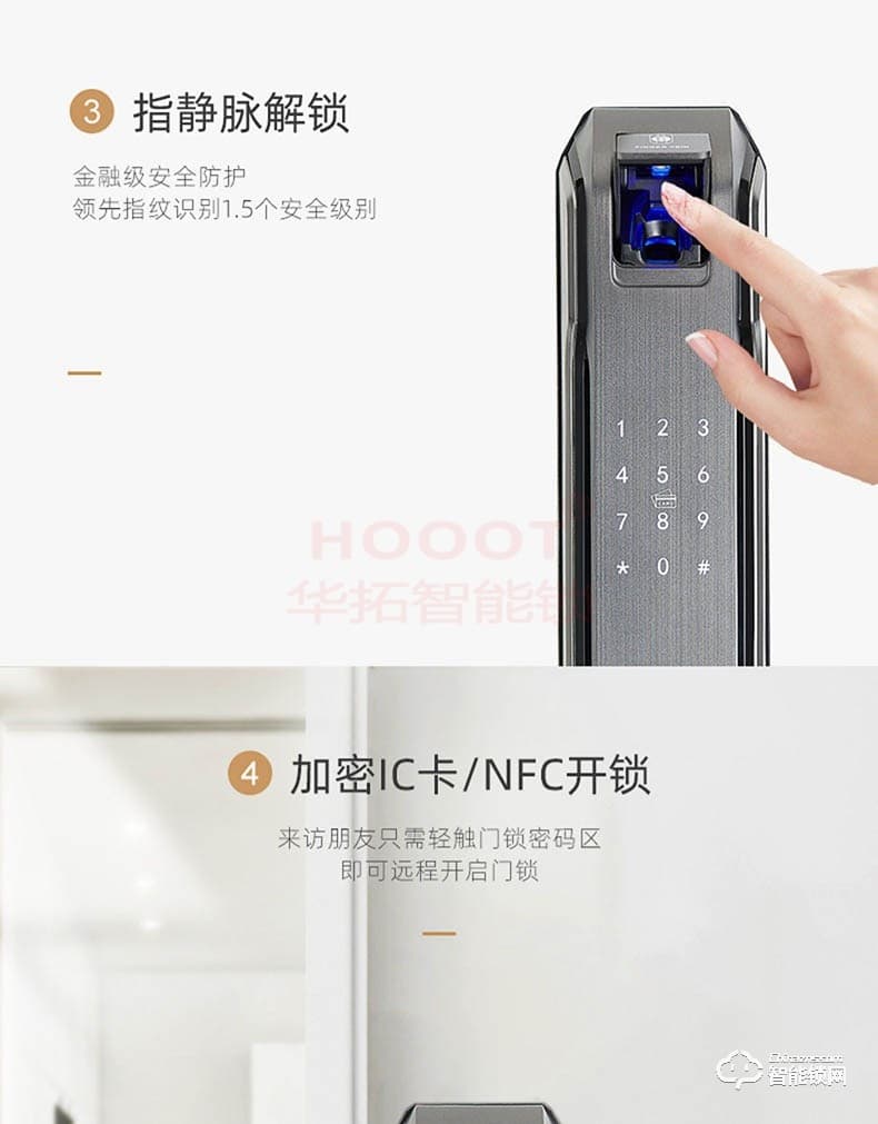 華拓智能鎖 RL4全自動智能密碼門鎖