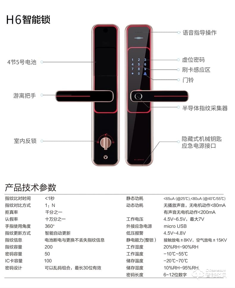 英菲迪爾智能鎖 Z6時尚直板密碼鎖智能門鎖