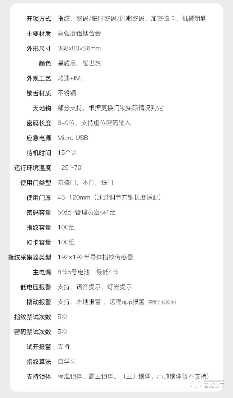 聯想智能鎖 R3抗菌版家用防盜門電子鎖密碼鎖