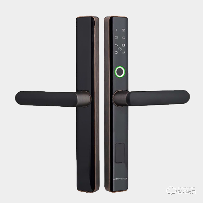 米卡智能鎖 MK-001B斷橋鋁指紋鎖玻璃門(mén)鎖