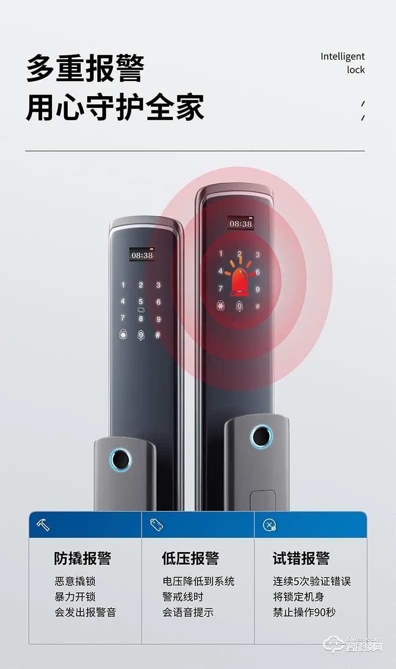 惠氏智能鎖 H6推拉式家用防盜門磁卡智能鎖