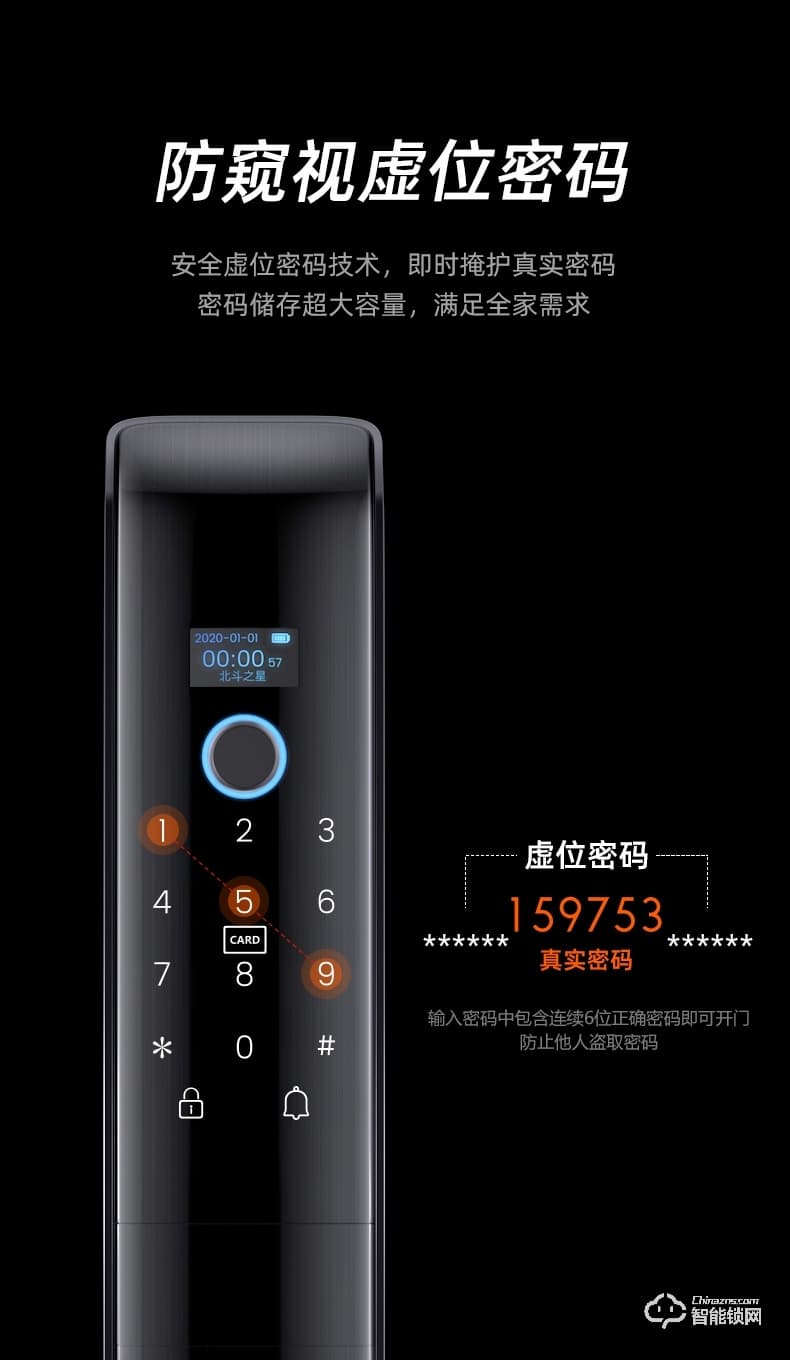 黑帆智能鎖 MJ006家用防盜門全自動密碼鎖