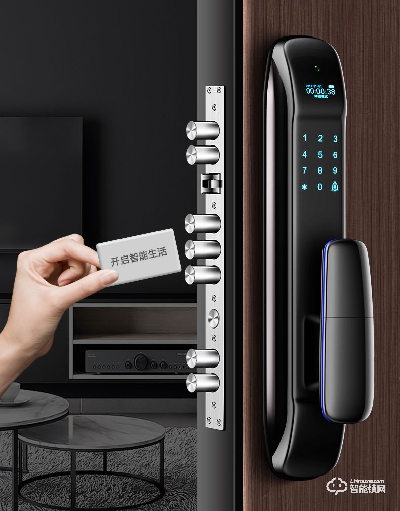 黑帆智能鎖 MJ005人臉識別全自動密碼鎖