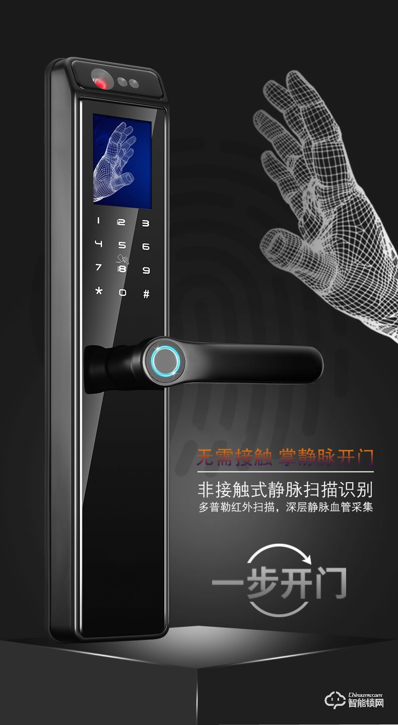 黑帆智能鎖 BS-R1人臉識別鎖電子密碼鎖