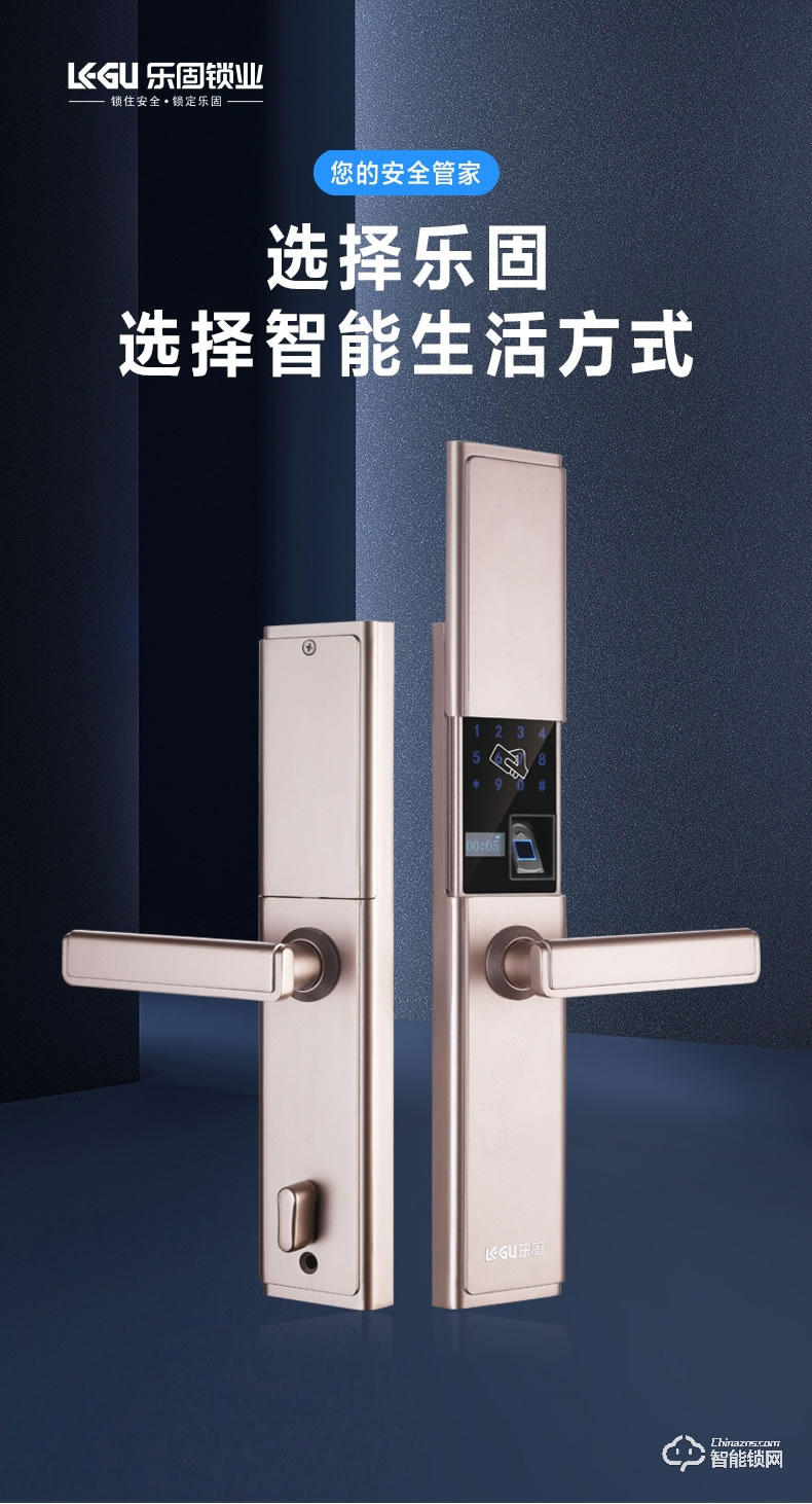 樂(lè)固智能鎖 LG-188滑蓋智能鎖家用防盜門(mén)鎖