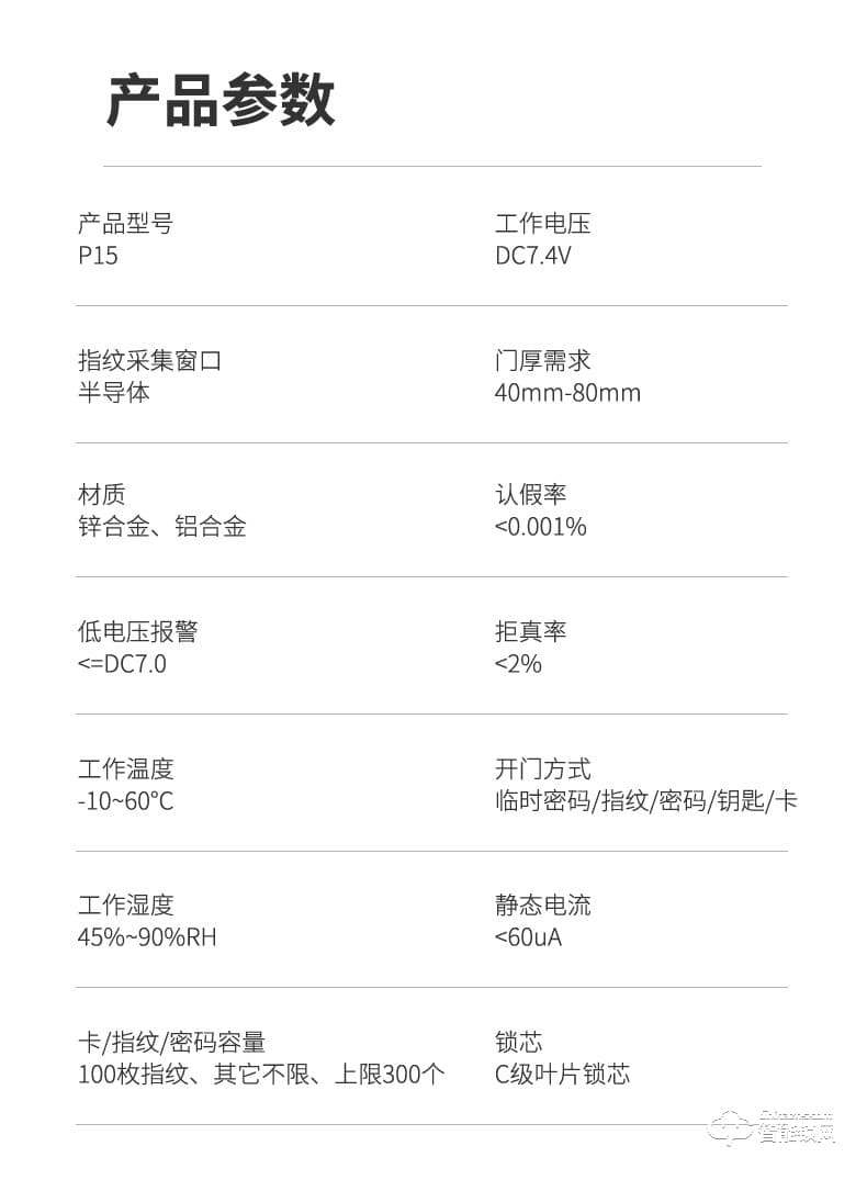 博克智能鎖 P15家用密碼鎖防盜門電子鎖