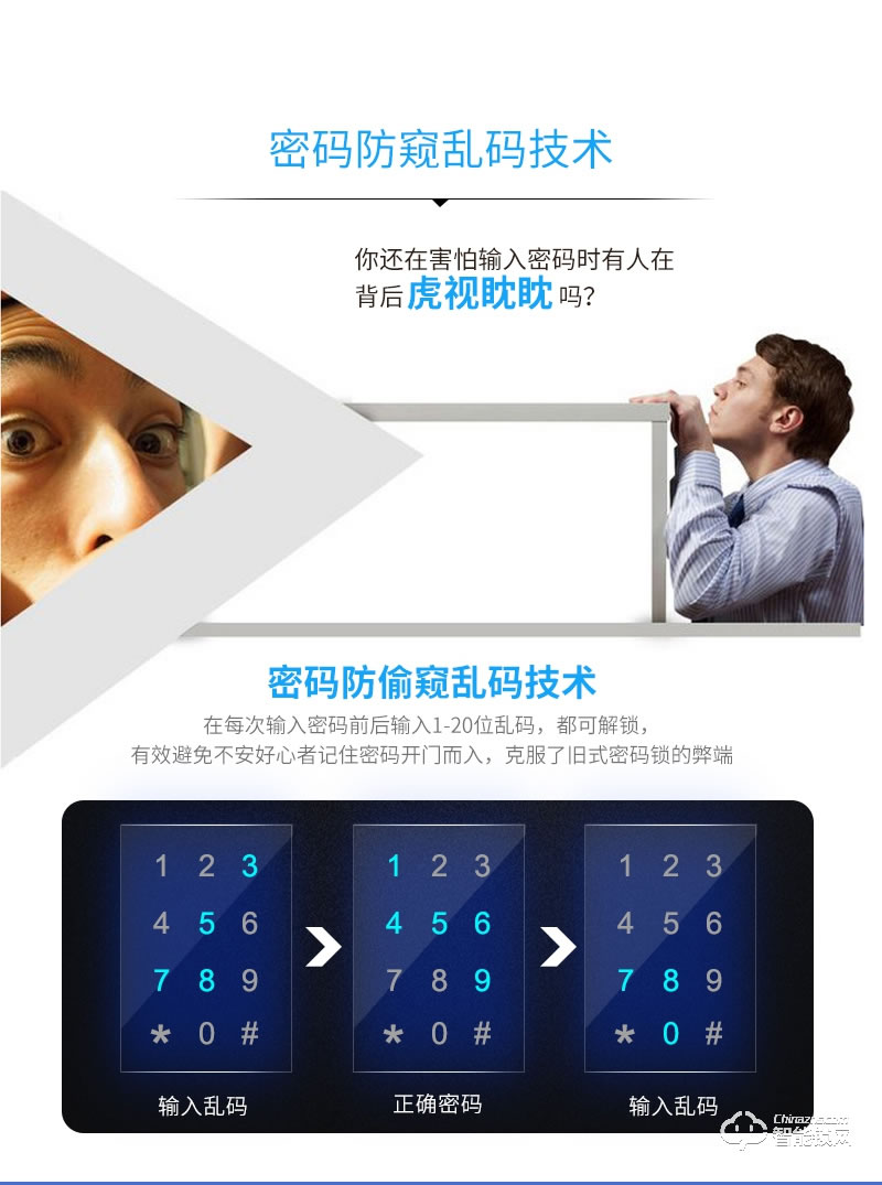 藍鯨智能鎖 A5家用防盜門智能門鎖