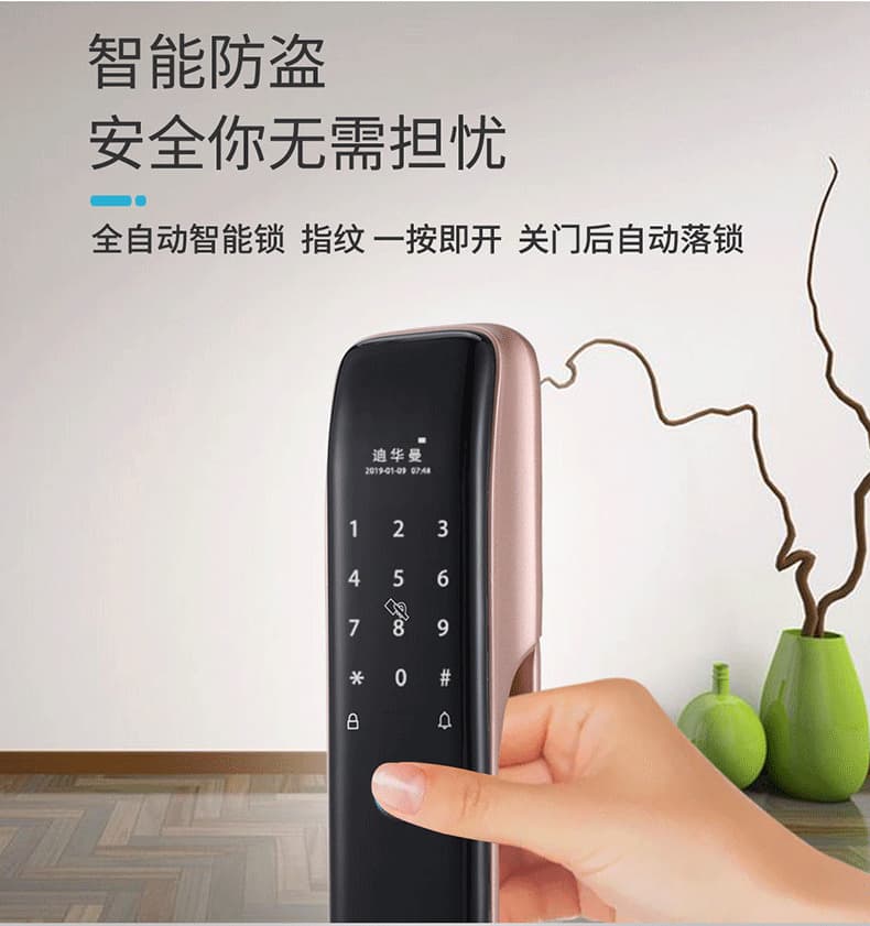 迪華曼智能鎖 家用防盜門全自動(dòng)密碼鎖