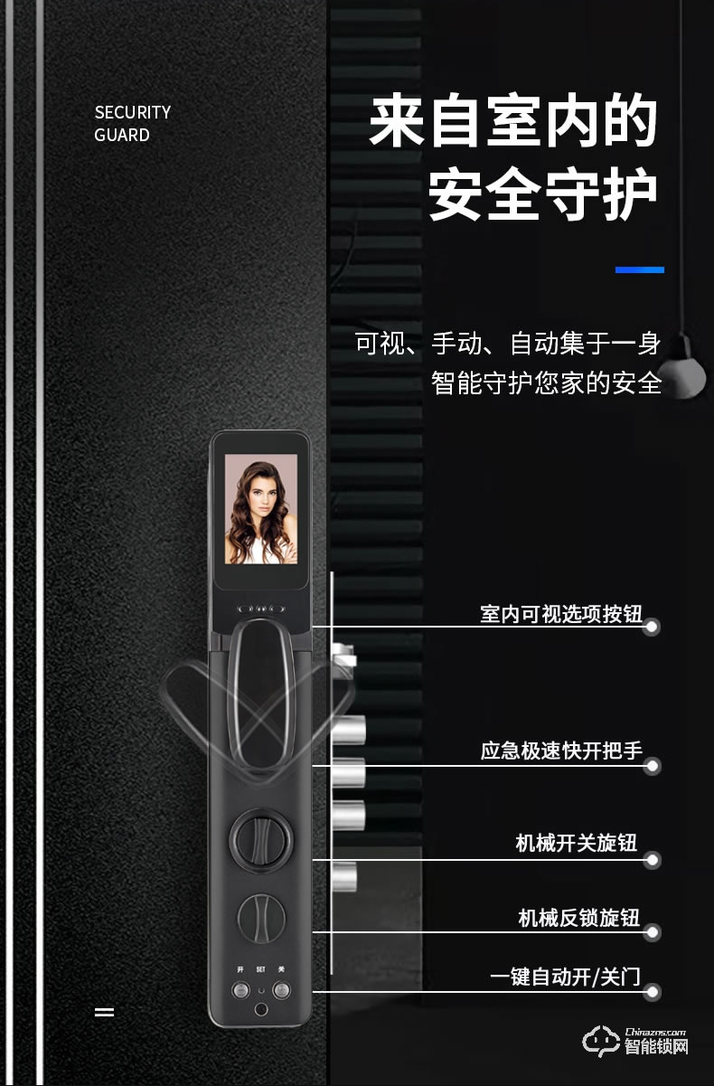 南極星智能鎖 N6【貓眼WiFi版】全自動(dòng)貓眼可視密碼鎖