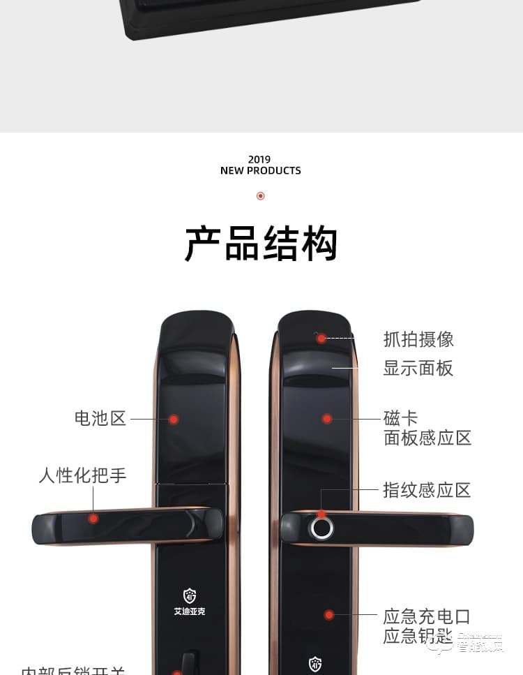 艾迪亞克智能鎖 S8家用防盜門入戶門防盜鎖
