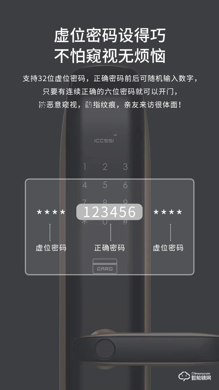 艾棲智能鎖 RX家用防盜門電子鎖密碼鎖