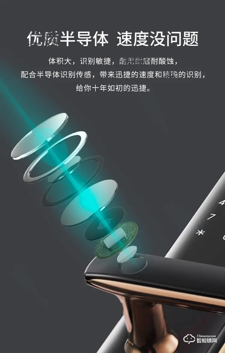 艾棲智能鎖 RX家用防盜門電子鎖密碼鎖