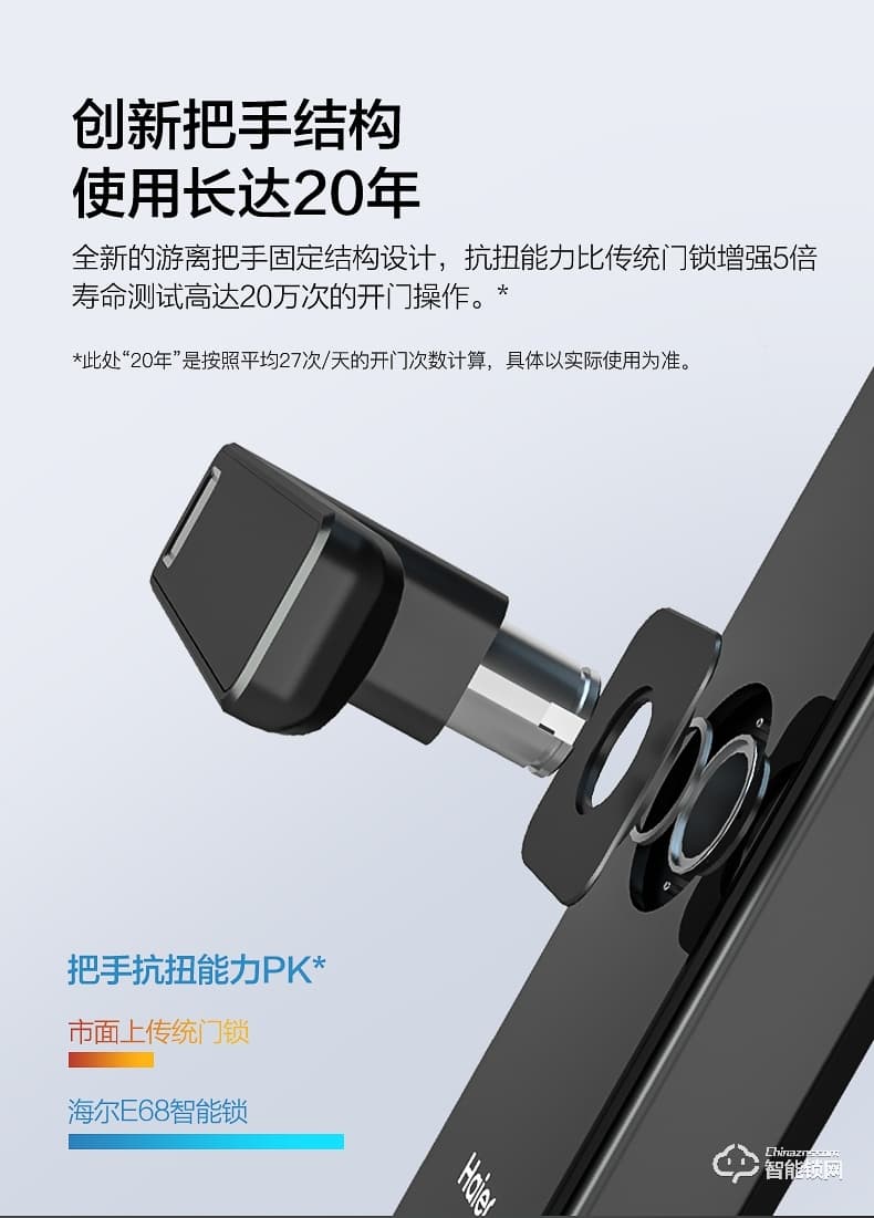 海爾智能鎖 E68家用防盜門大門電子鎖