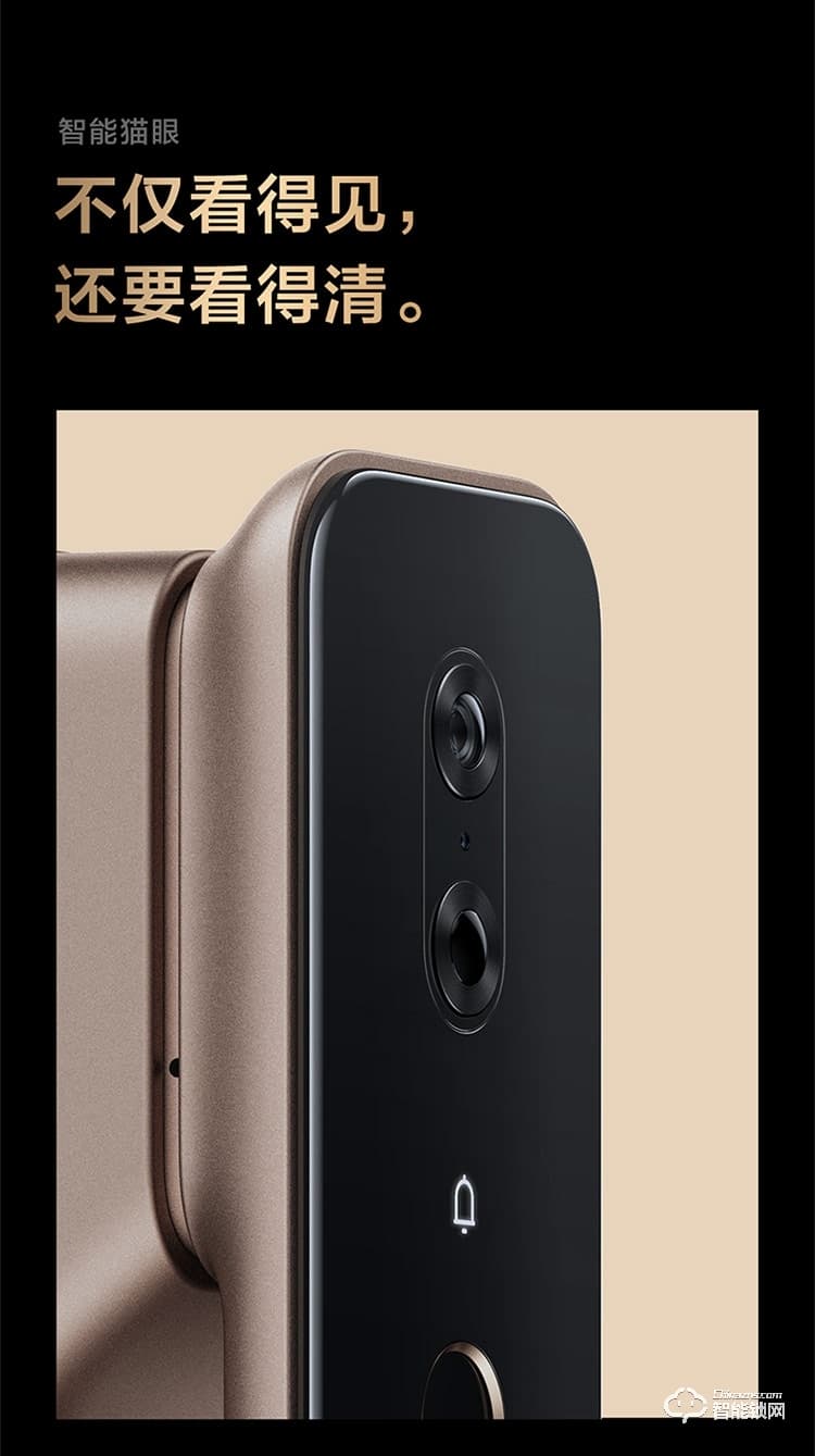 綠米智能鎖 H100全自動推拉式智能貓眼鎖