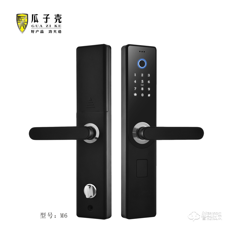 瓜子殼智能鎖 M6防盜門指紋識別電子門鎖