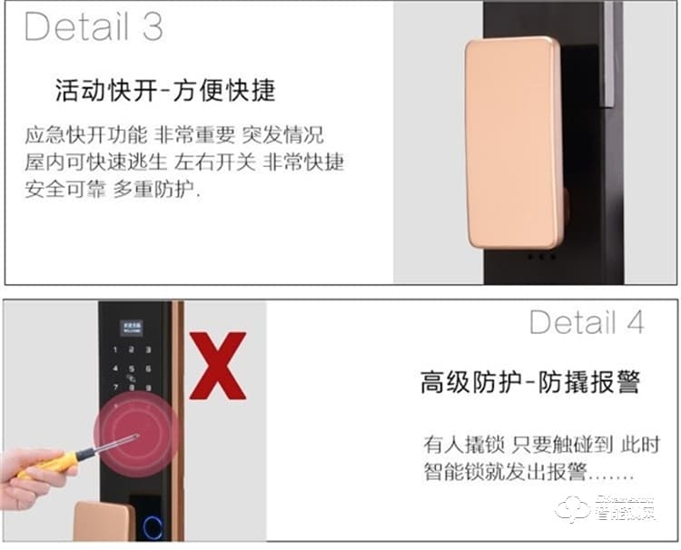 省馨智能鎖 A5全自動(dòng)電子鎖家用密碼鎖