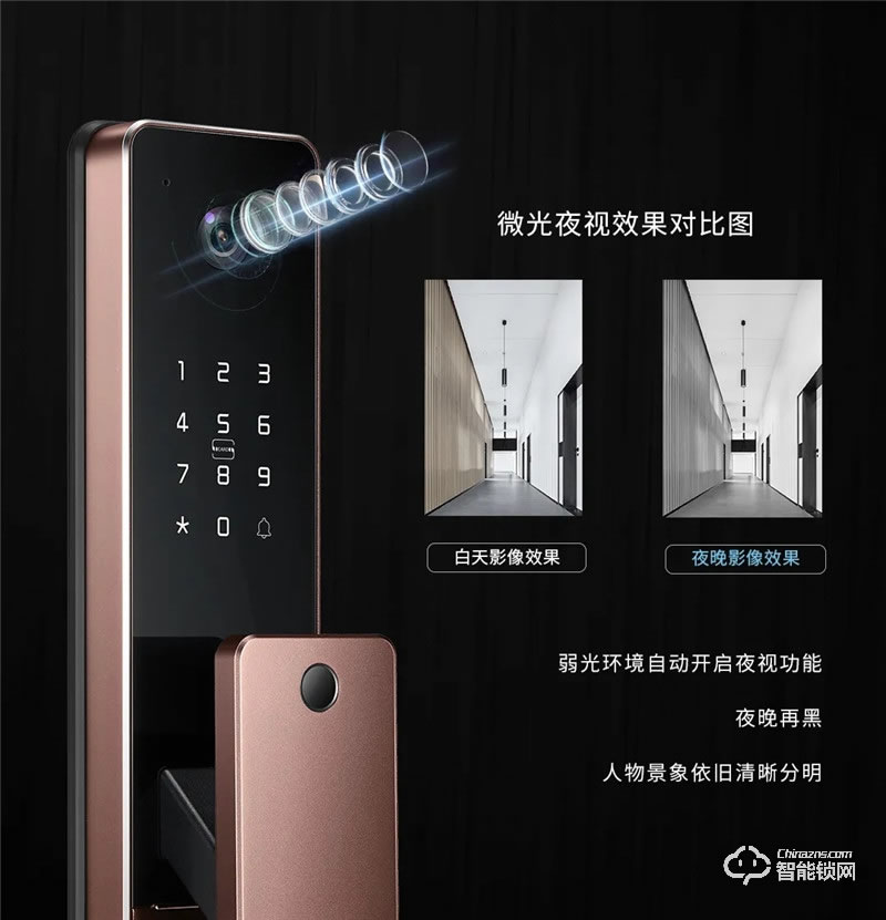 琨山通用智能鎖 W80家用防盜門視頻智能鎖電子鎖