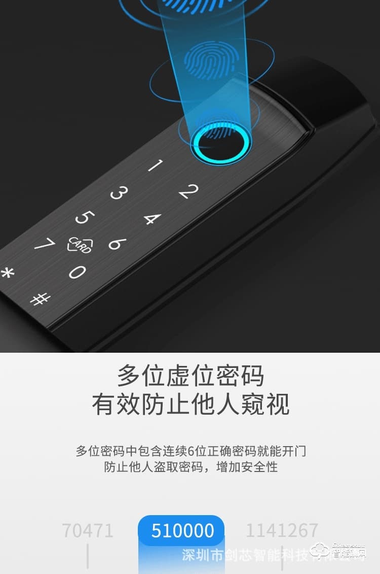 劍芯智能鎖 JX01鋅合金電子智能密碼鎖