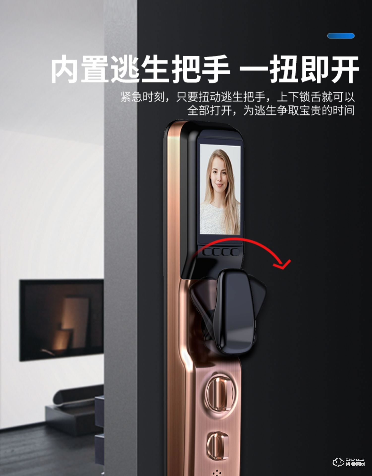 凌振智能鎖 全自動人臉識別智能鎖