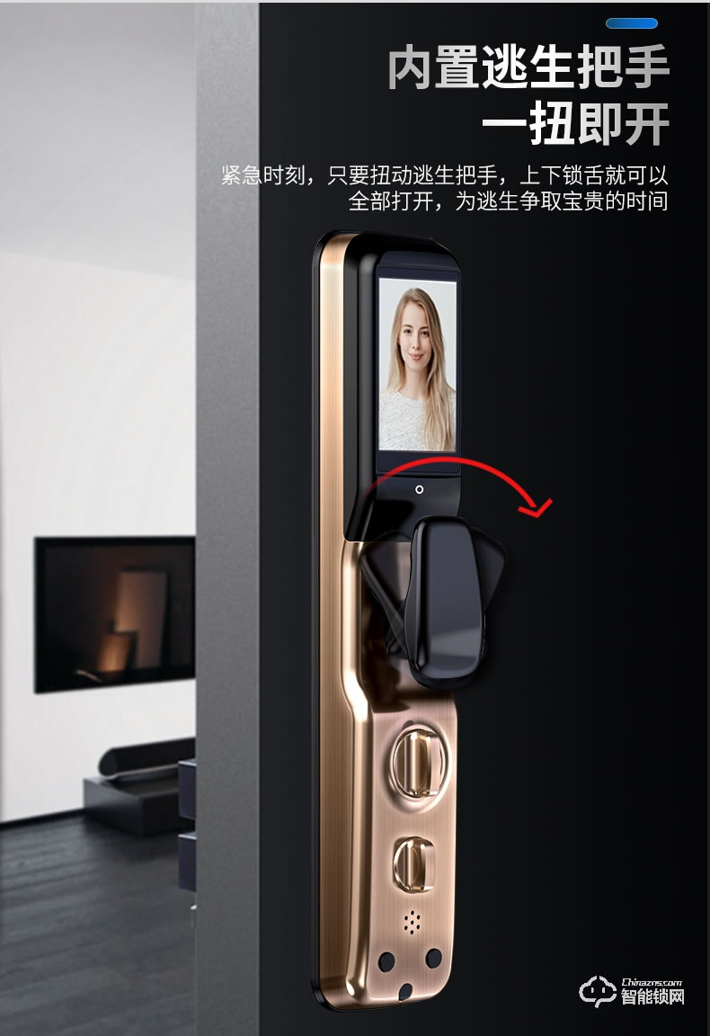 凌振智能鎖 邁凱倫全自動人臉識別智能鎖