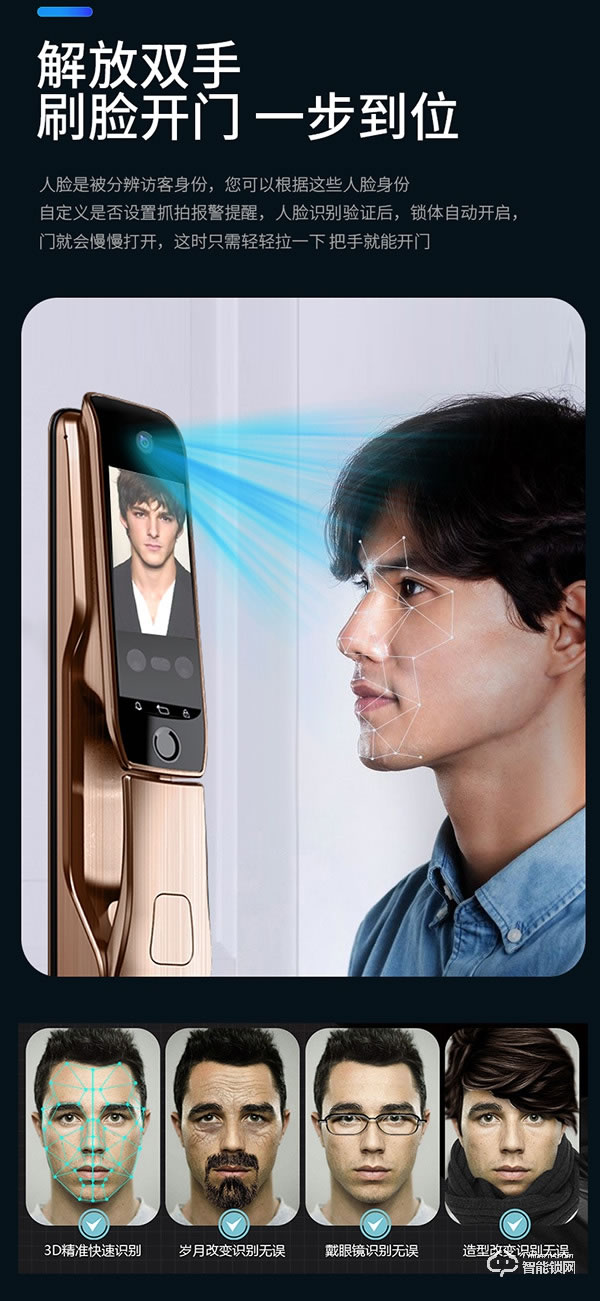 凌振智能鎖 凌振人臉識別智能鎖