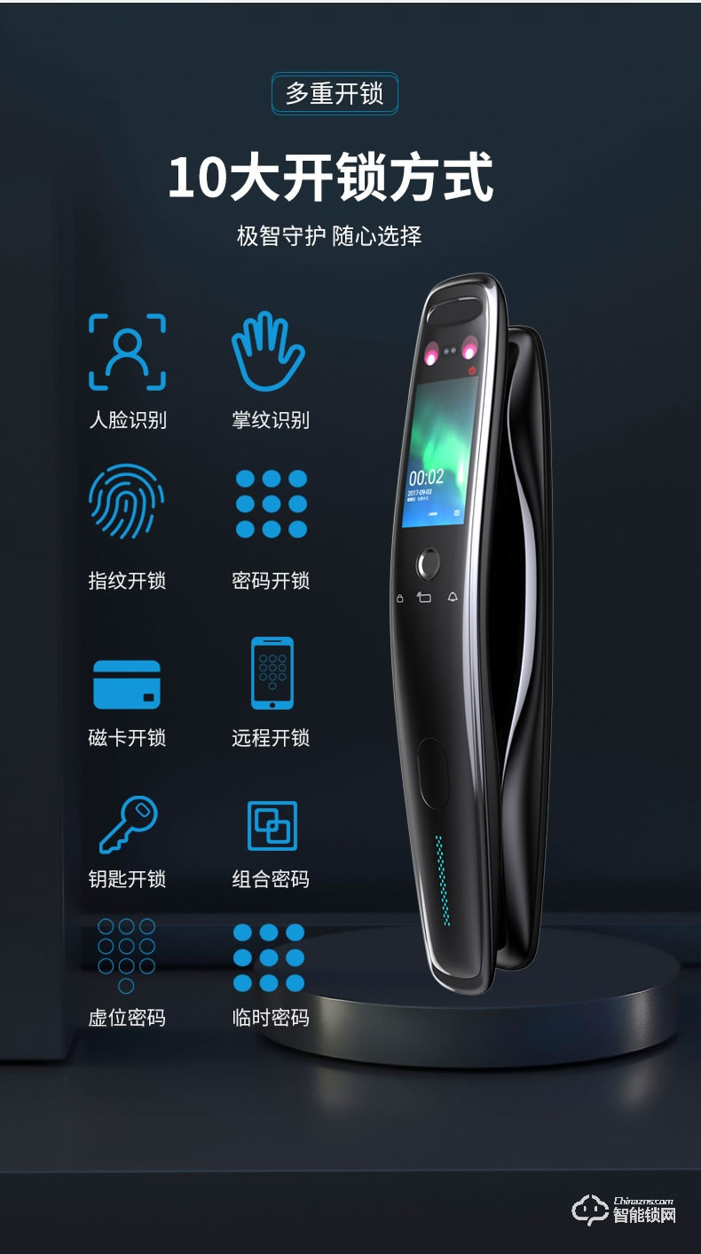 寶萊斯智能鎖 星空一號(hào)全自動(dòng)人臉識(shí)別智能鎖
