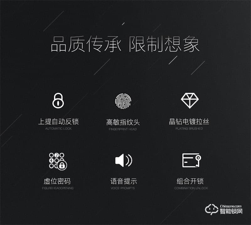 意利原子智能鎖 8807三合一安全防盜智能鎖