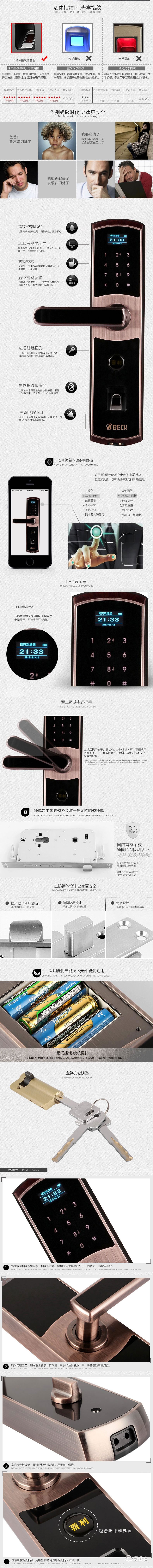 喜利智能鎖 X1家用防盜智能鎖