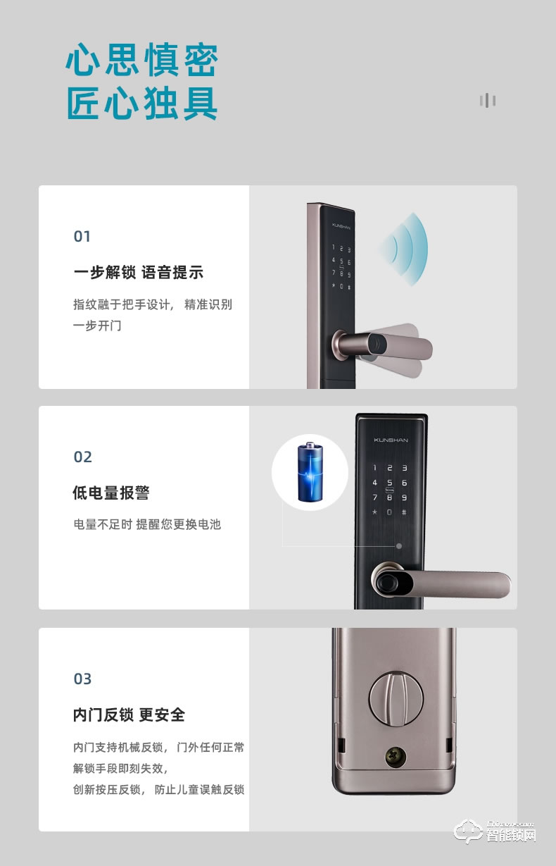 琨山通用智能鎖 D77家用防盜門(mén)電子密碼鎖大門(mén)鎖
