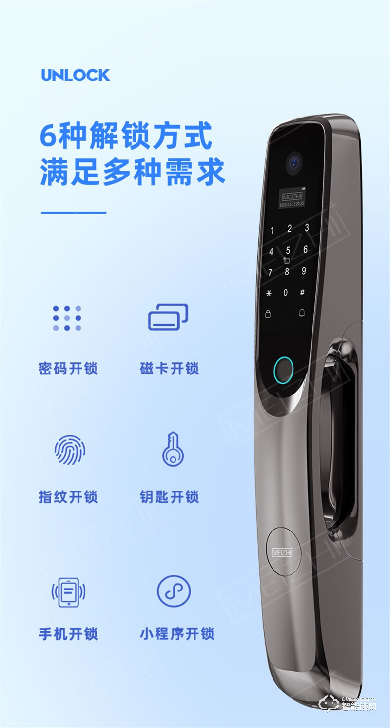 魅指可視貓眼智能鎖 廣角攝像頭