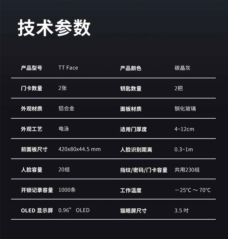 果加3D人臉識別智能鎖 TT face 全自動指紋鎖電子鎖 遠程視頻開鎖