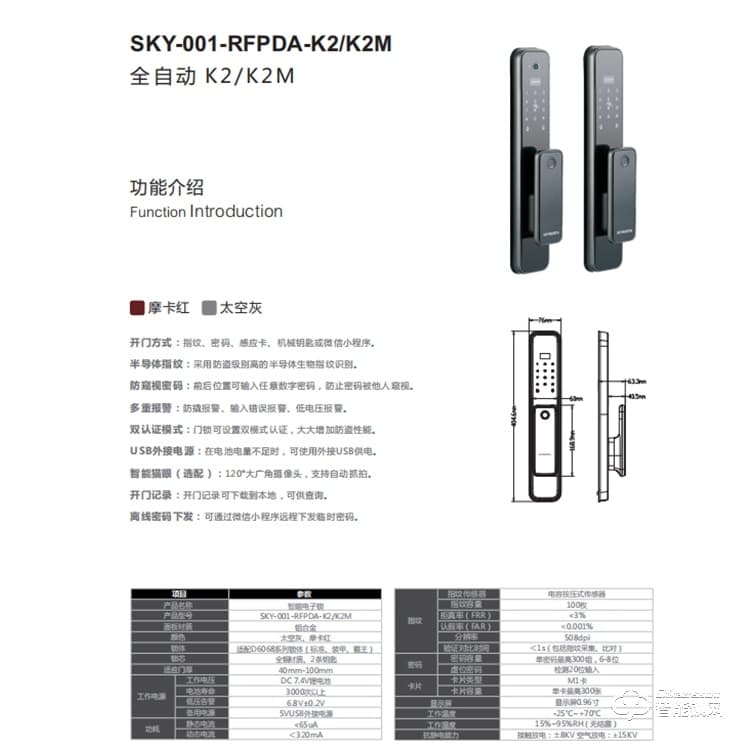 創維SKY-001-RFPDA-K2/K2M 半導體指紋