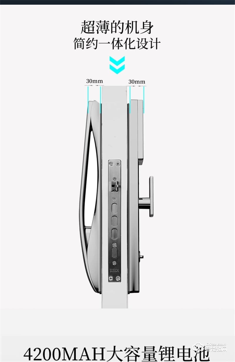 頂尖智派特斯拉全自動貓眼智能鎖 全自動一鍵解鎖