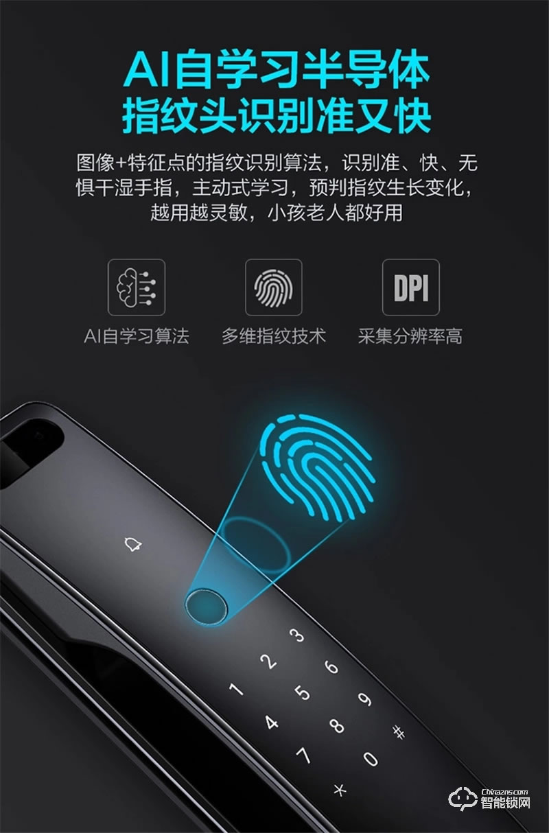 海爾智能鎖S30 3D人臉解鎖智享Al生活