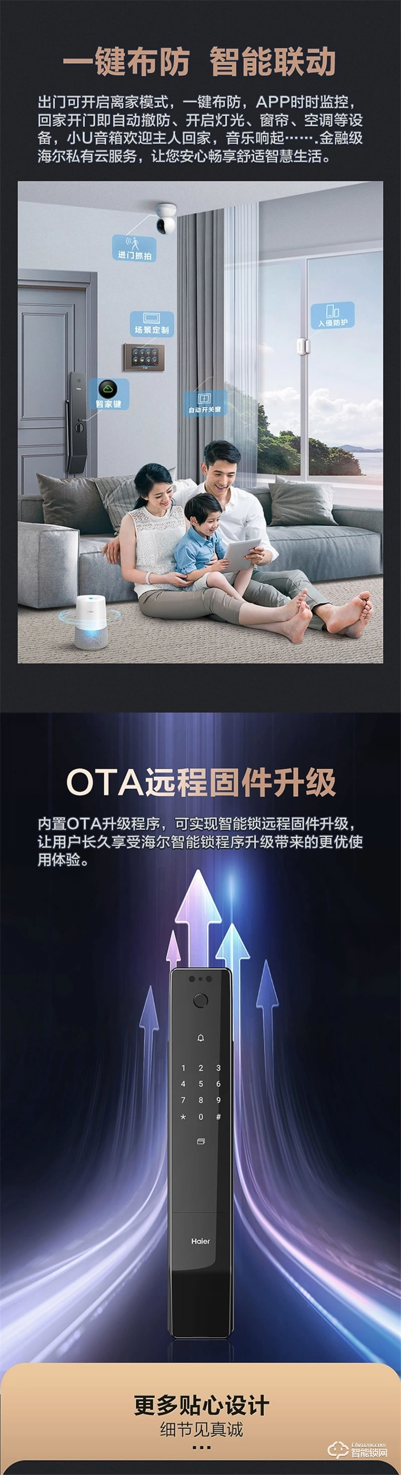 海爾智能鎖P31 新一代FPC指紋識別技術