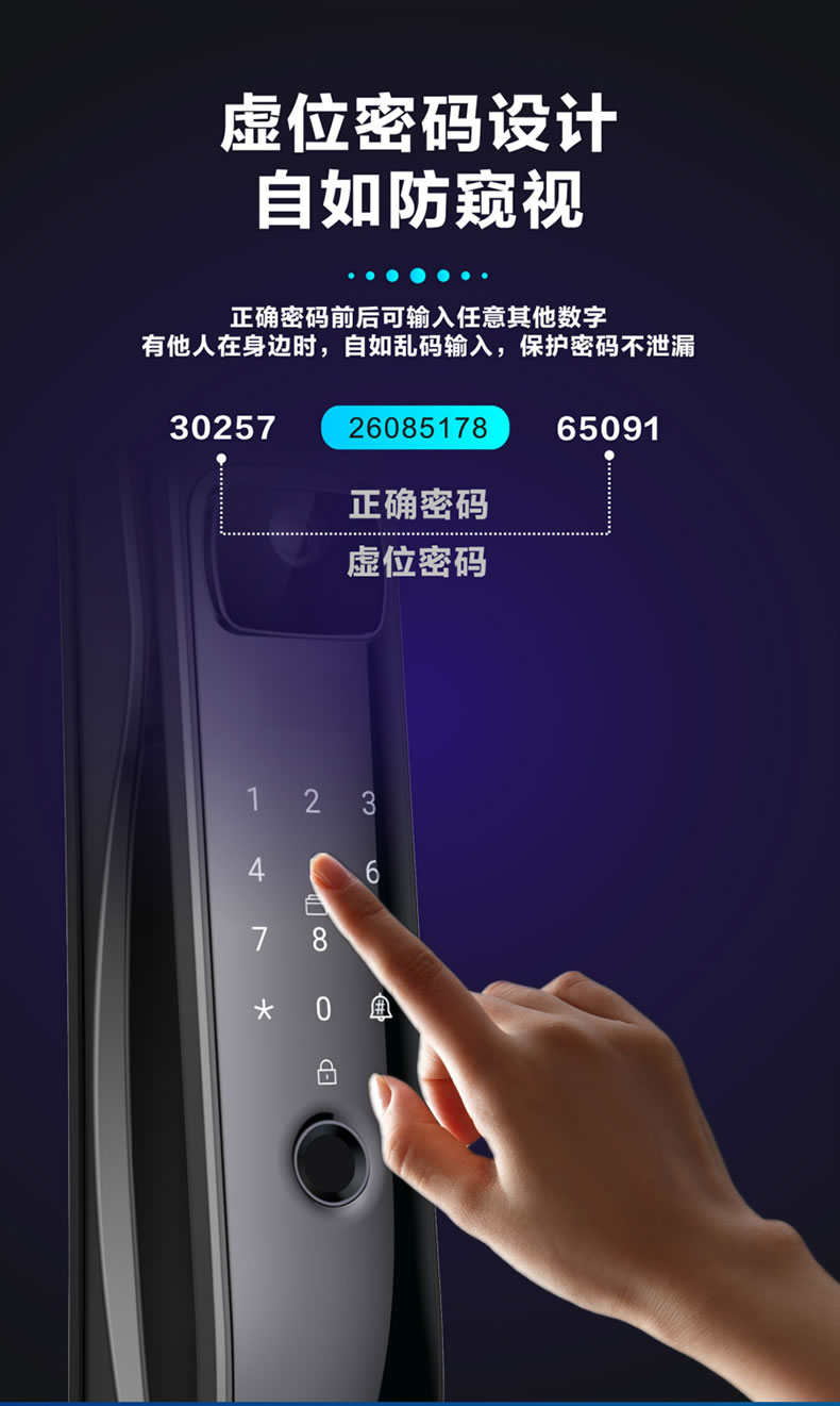 海爾智能鎖50V室內帶屏指紋鎖家用防盜門電子門鎖密碼鎖V50