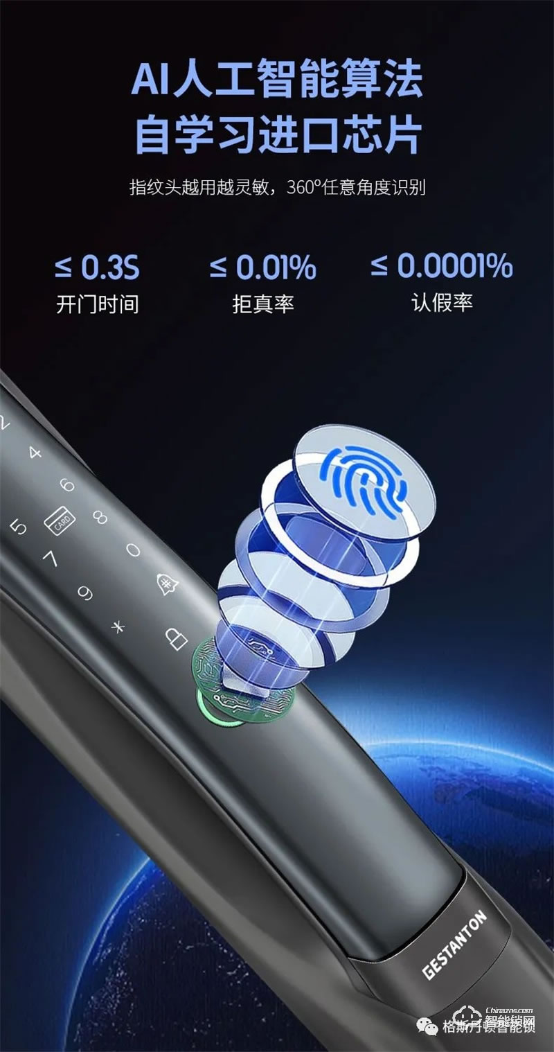 格斯丹頓智能鎖 F7國民系列視頻智能鎖