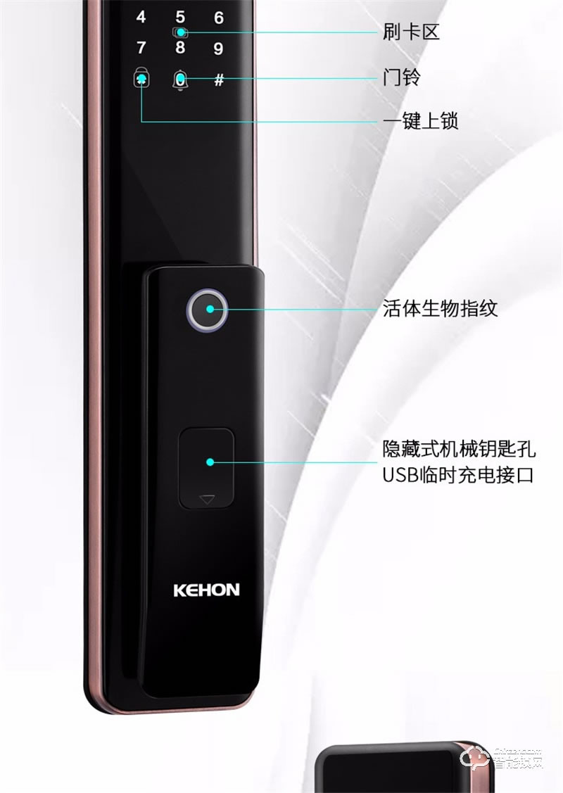 科熊D2 全自動指紋鎖優質入戶防盜電子鎖
