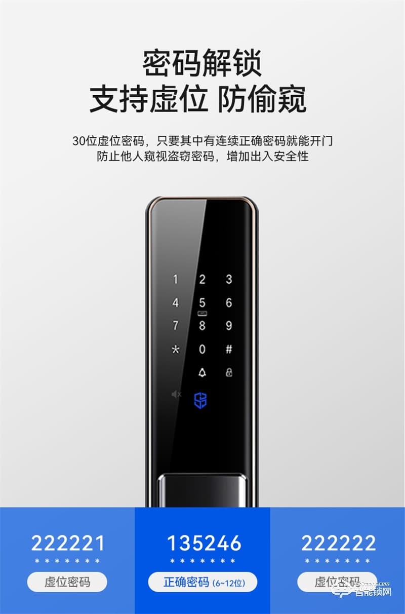 石將軍J1全自動指紋鎖 家用防盜門智能鎖