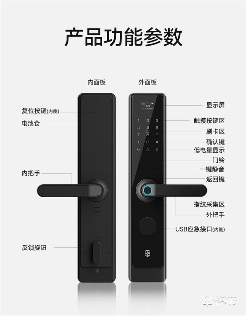 石將軍S2 Link指紋鎖 家用智能鎖防盜門鎖密碼鎖電子鎖